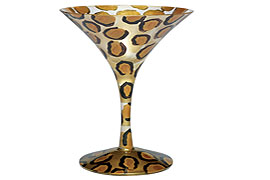 Leopardtini Martini Glass