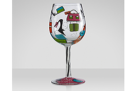 Red Hot Wine Glass