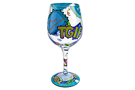 Thank God Its Friday Wine Glass