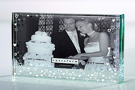 Lots of White Hearts Large Frame