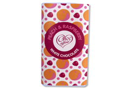 Peach and Raspberry White Chocolate Bar