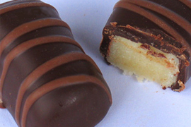 Marzipan covered in Dark Chocolate